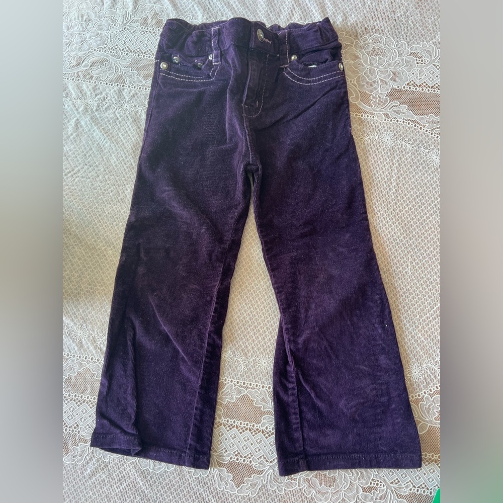🐚 6 / 10$ Girls Apparel - London Blue Size 3x-4 Corduroy Purple Pants